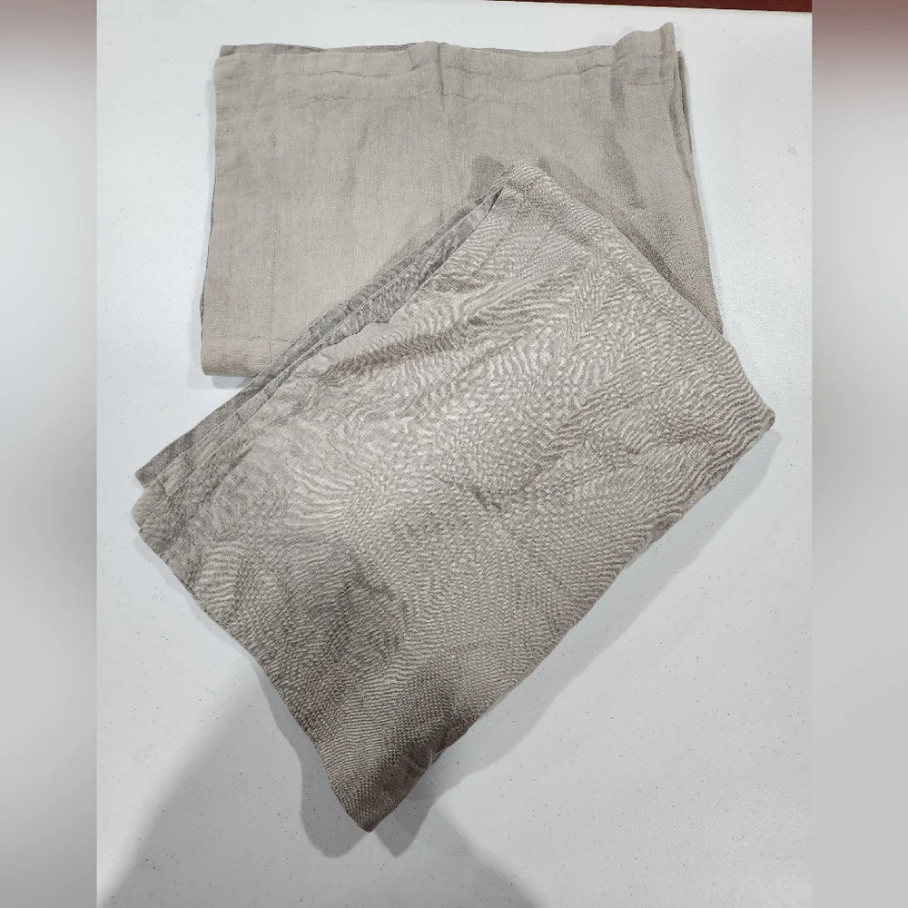 Restoration Hardware Stonedwashed Belgian Linen Standard Shams Set Of 2 Grey